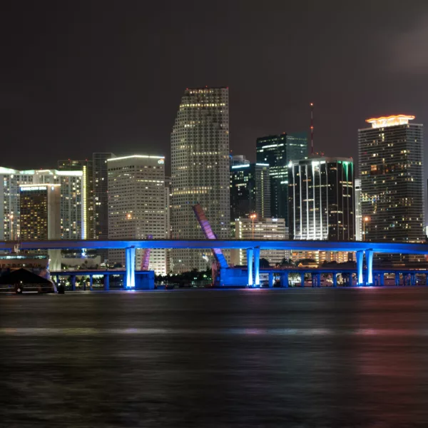 miami florida at night