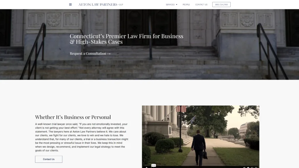 law firm website design and SEO for Connecticut law firm