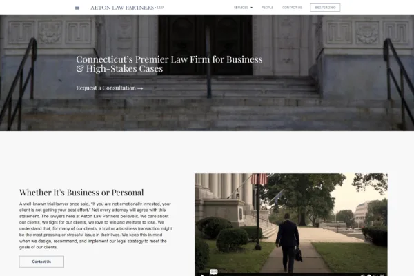 law firm website design and SEO for Connecticut law firm