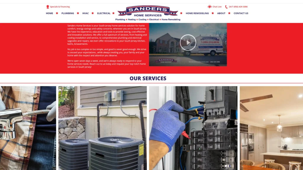 plumber website design example