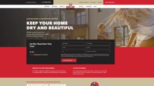 roofing home services website design example